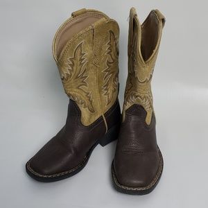 Kids Roper Cowboy Boots Brown Boys 9